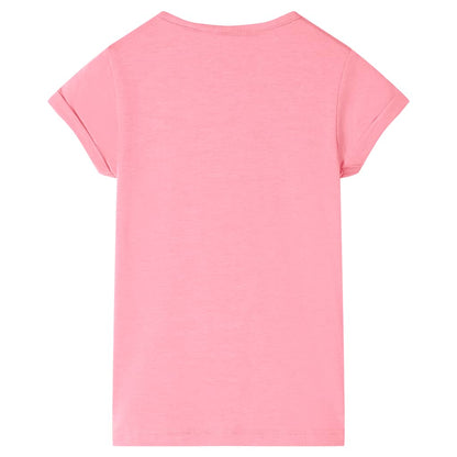 Kindershirt 128 felroze Roze 128
