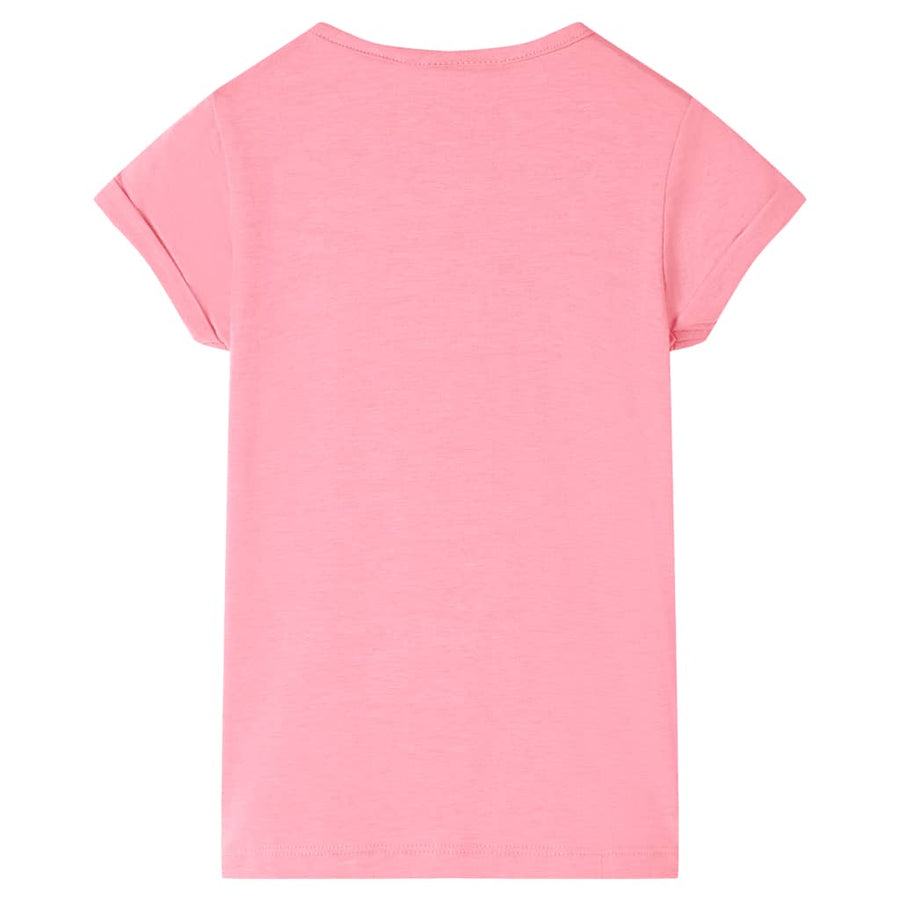 Kindershirt 128 felroze Roze 128