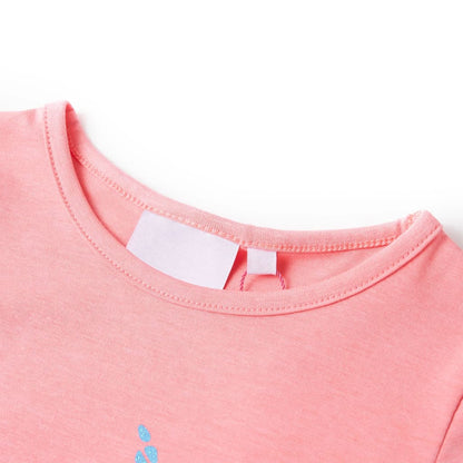 Kindershirt 128 felroze Roze 128