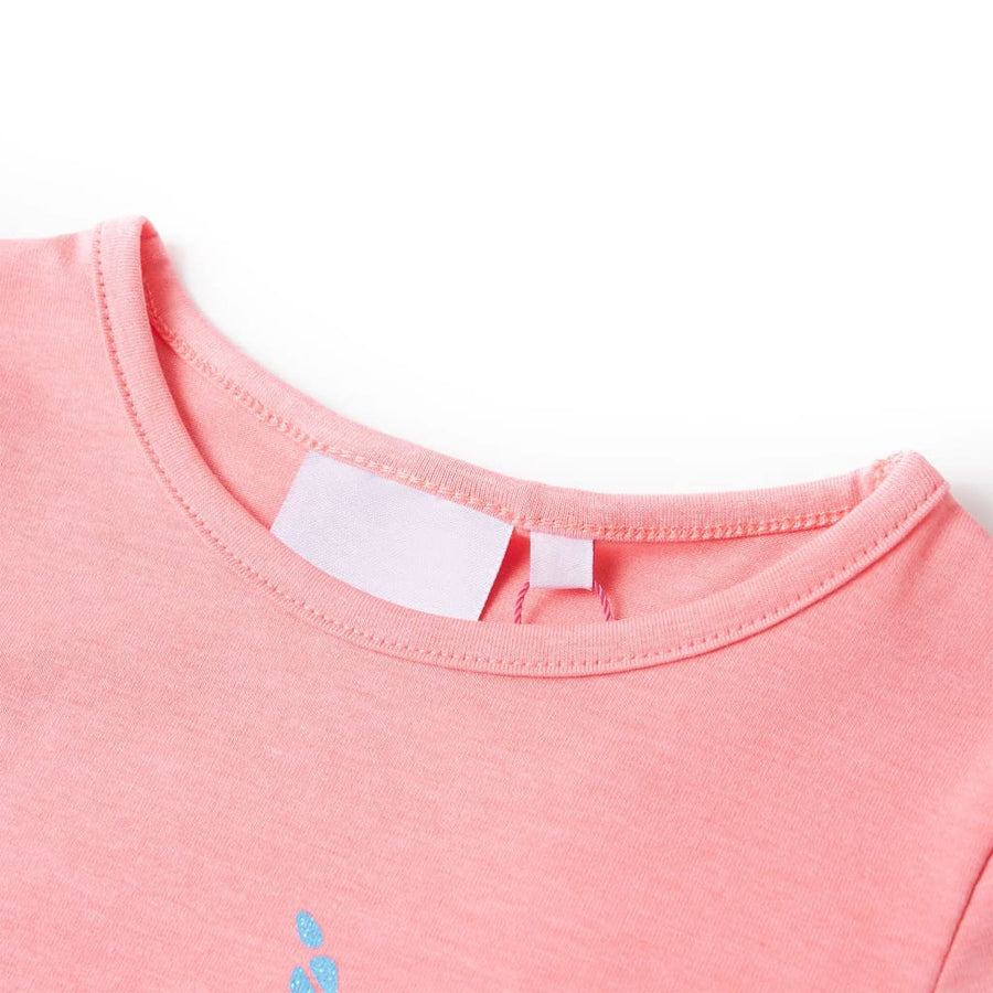 Kindershirt 128 felroze Roze 128