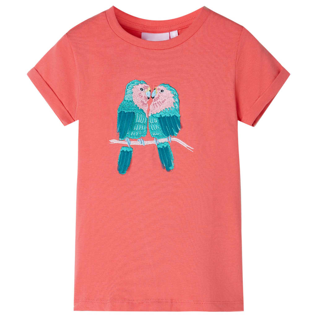Kindershirt 104 koraalkleurig Koraal 104