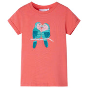 Kindershirt 104 koraal