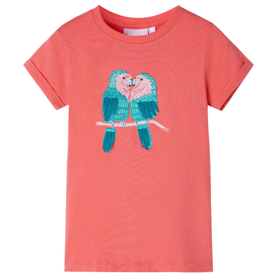 Kindershirt 104 koraalkleurig Koraal 104