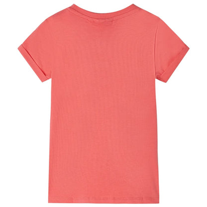 Kindershirt 104 koraalkleurig Koraal 104