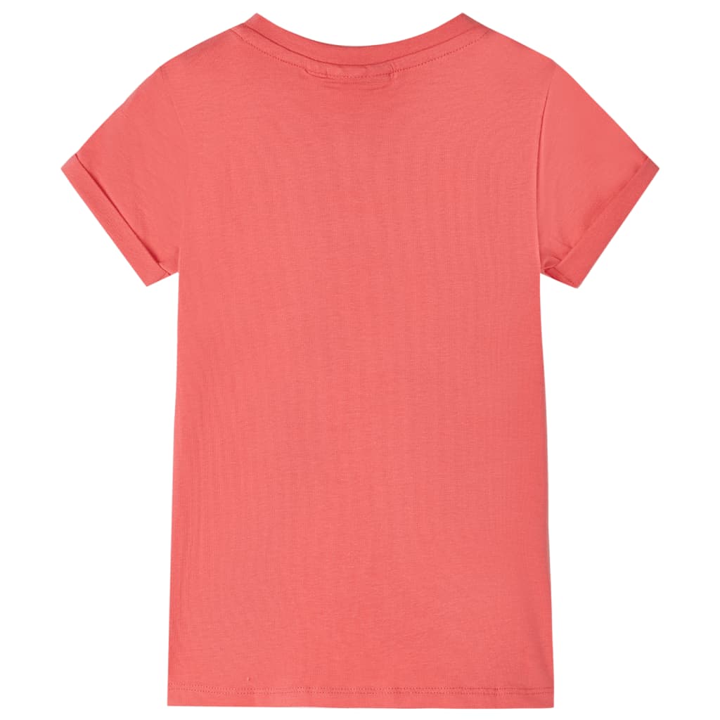 Kindershirt 116 koraalkleurig Koraal 116