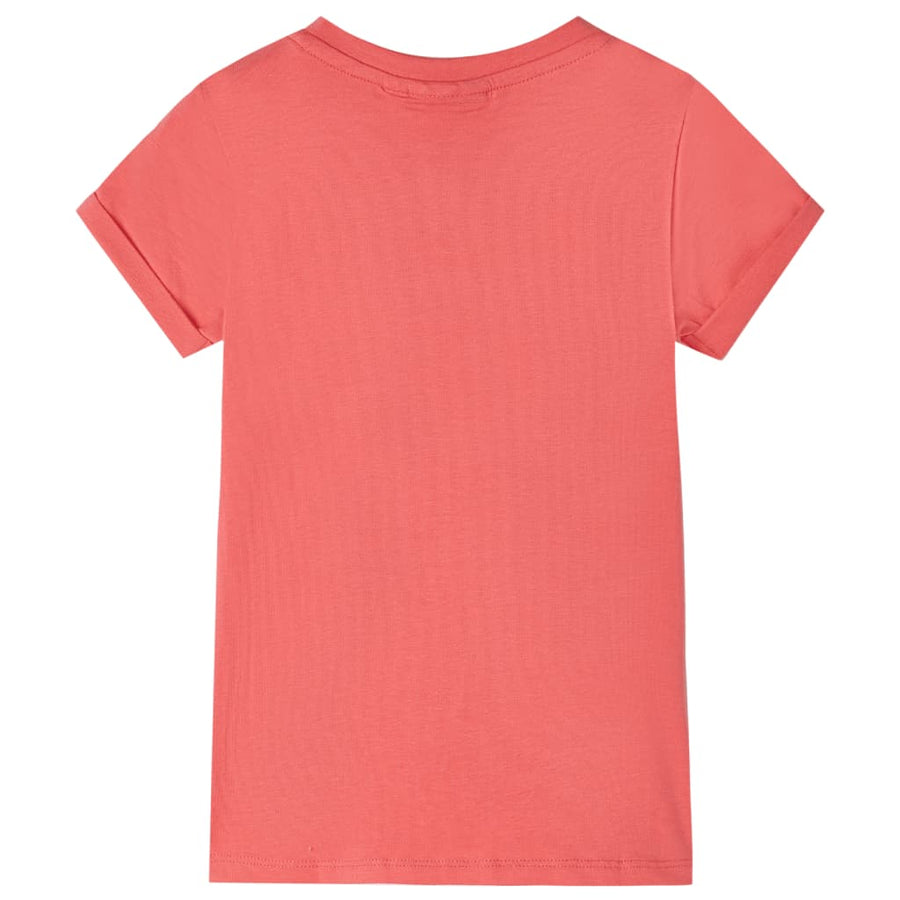 Kindershirt 116 koraalkleurig Koraal 116
