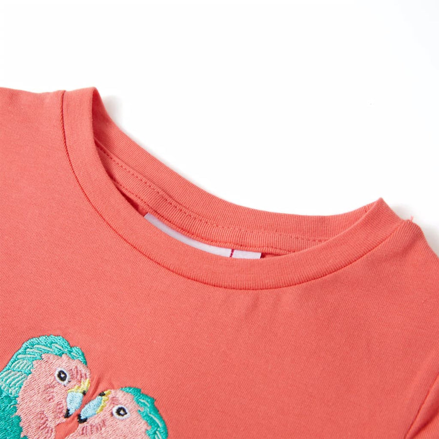 Kindershirt 116 koraalkleurig Koraal 116