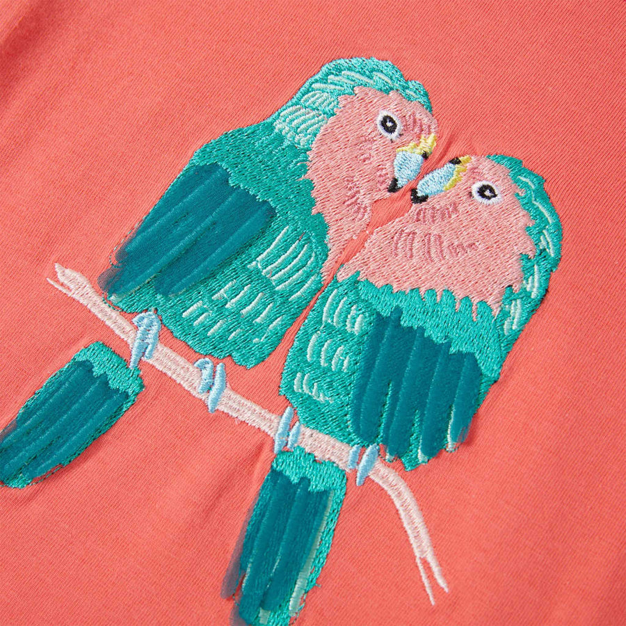 Kindershirt 116 koraalkleurig Koraal 116