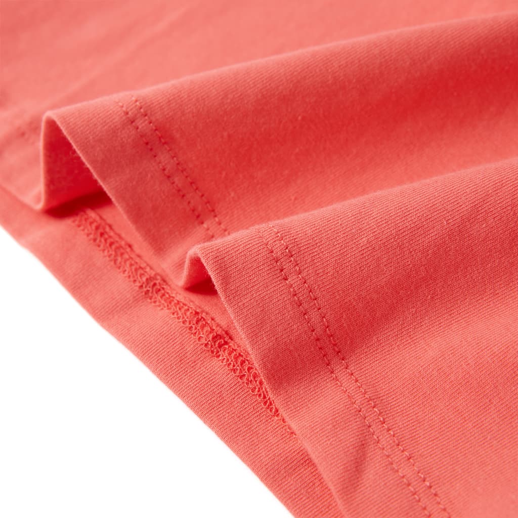 Kindershirt 116 koraalkleurig Koraal 116
