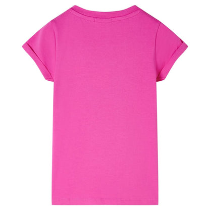 Kindershirt 104 donkerroze Roze