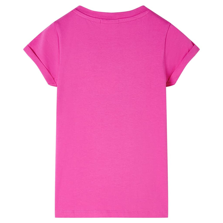 Kindershirt 104 donkerroze Roze