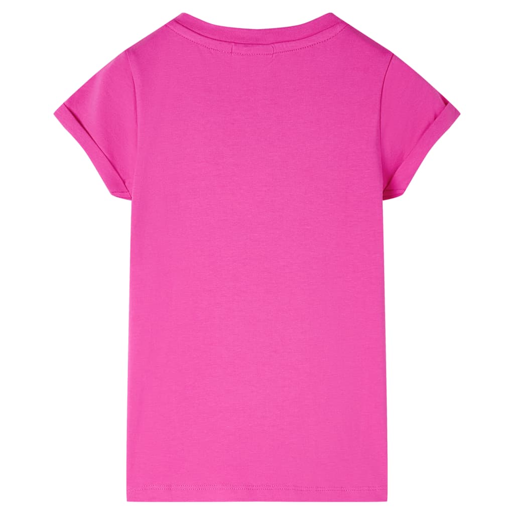 Kindershirt 116 donkerroze Roze