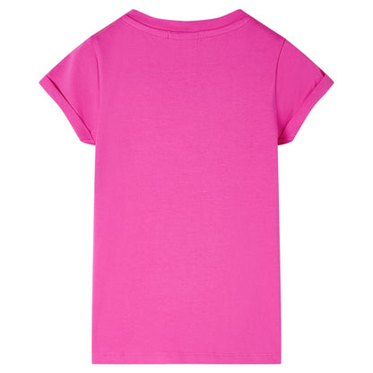 Kindershirt 116 donkerroze Roze
