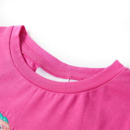 Kindershirt 116 donkerroze Roze