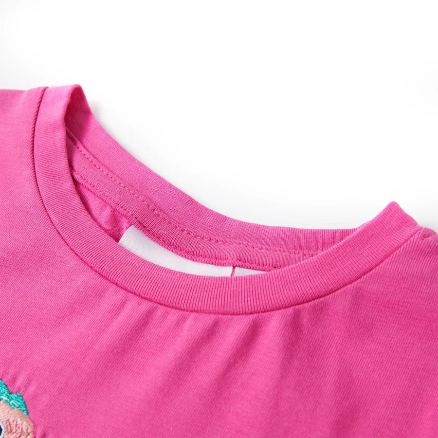 Kindershirt 116 donkerroze Roze