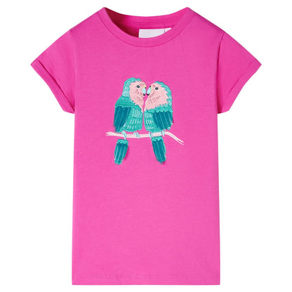 Kindershirt 128 donkerroze Roze