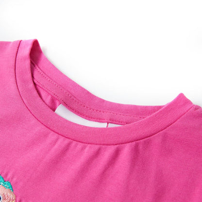 Kindershirt 128 donkerroze Roze