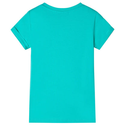 Kindershirt 116 mintkleurig Mintgroen
