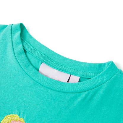 Kindershirt 116 mintkleurig Mintgroen