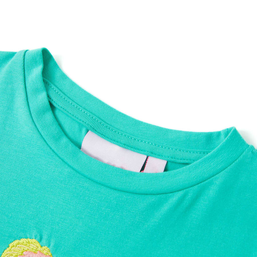 Kindershirt 116 mintkleurig Mintgroen