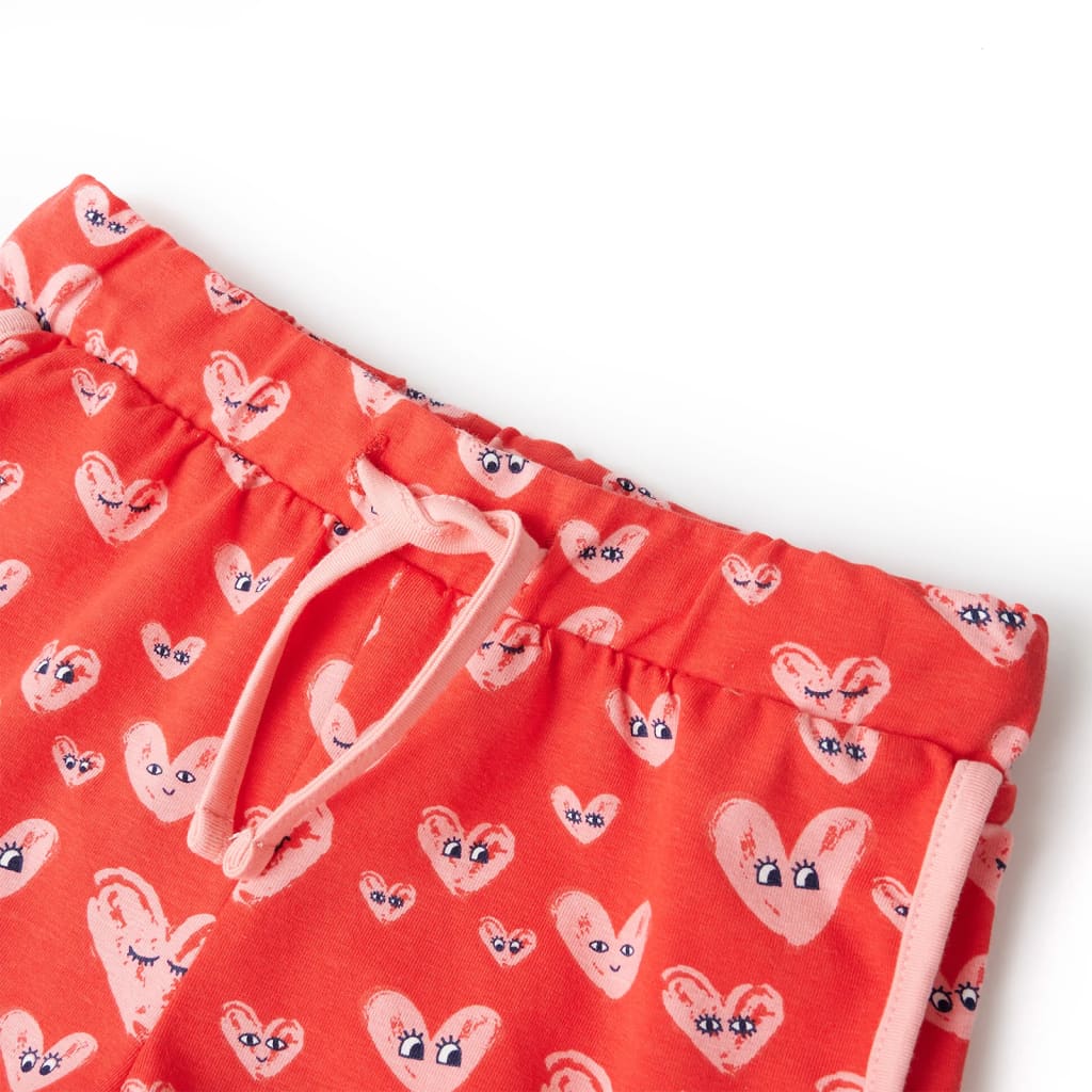 Kindershort met trekkoord 116 rood 116