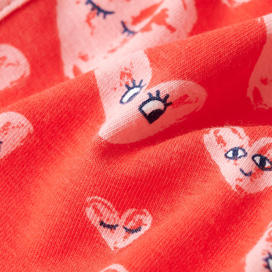 Kindershort met trekkoord 128 rood 128