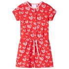 Kinderjumpsuit 116 rood katoen