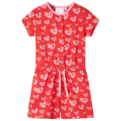 Kinderjumpsuit 128 rood 128