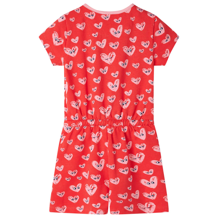 Kinderjumpsuit 128 rood 128