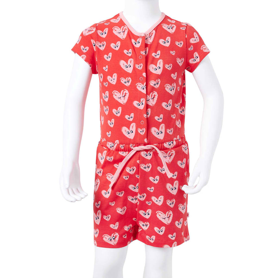 Kinderjumpsuit 128 rood 128