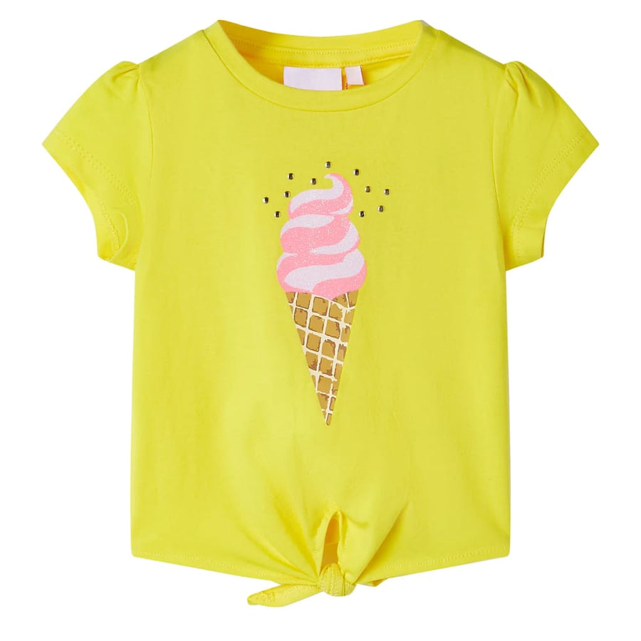 Kindershirt 104 geel Geel