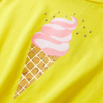 Kindershirt 116 geel Geel