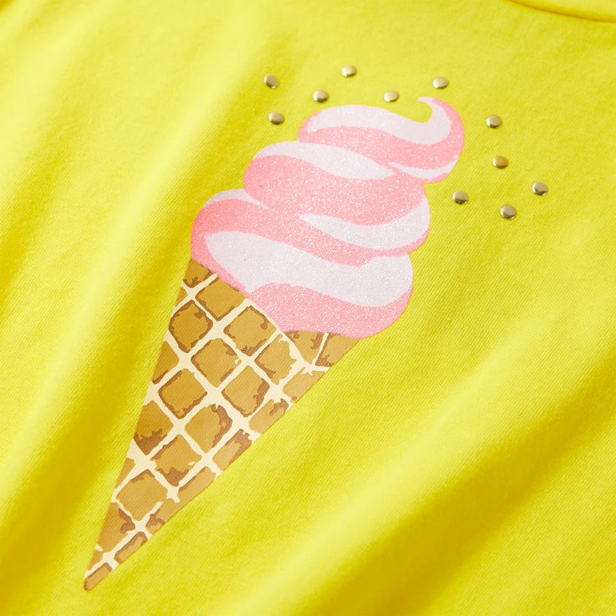 Kindershirt 116 geel Geel