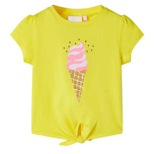 Kindershirt 128 geel Geel