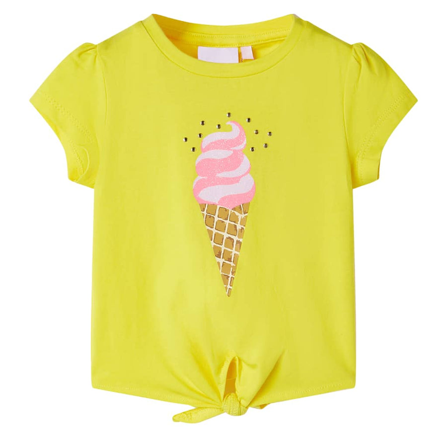 Kindershirt 128 geel Geel