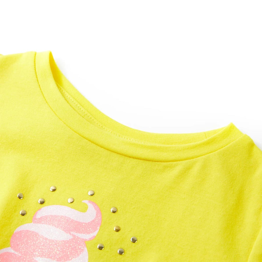 Kindershirt 140 geel Geel 140