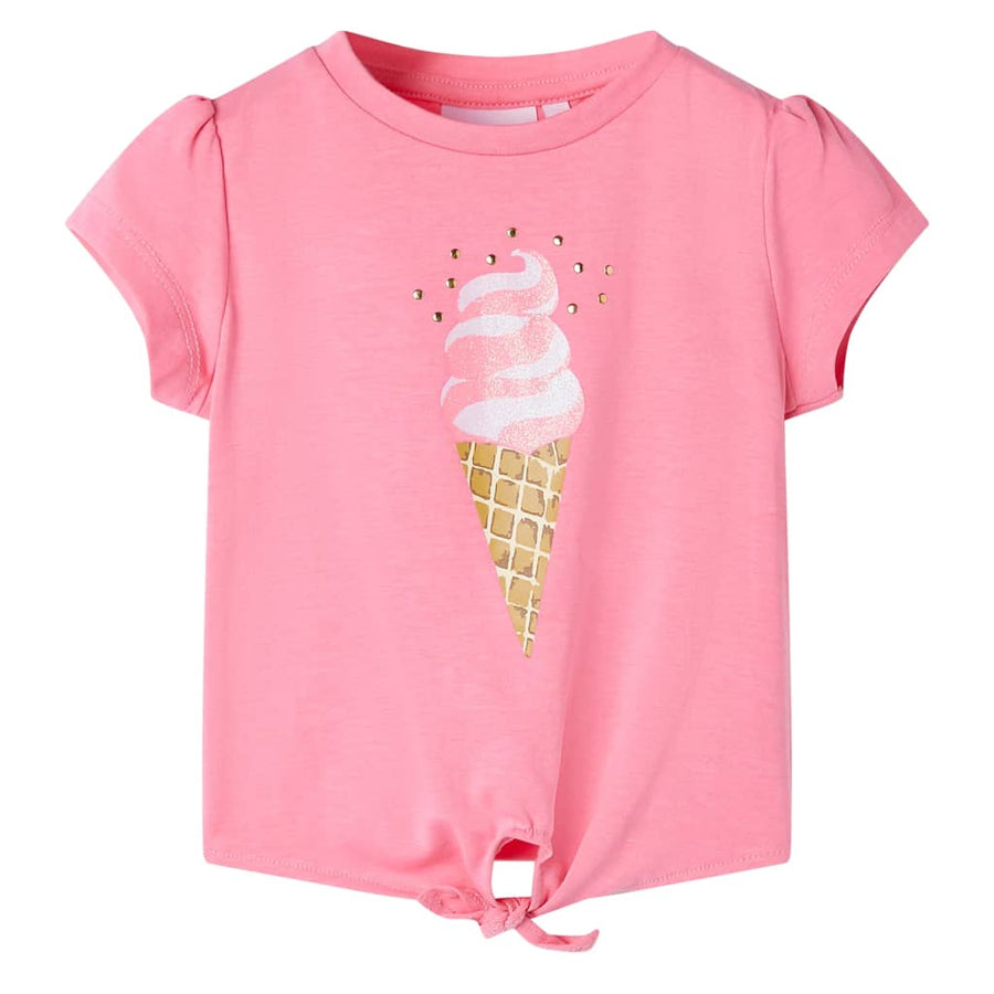 Kindershirt 92 fluorescerend felroze Roze 92