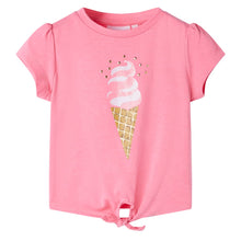 Kindershirt 116 fluorescerend felroze Roze