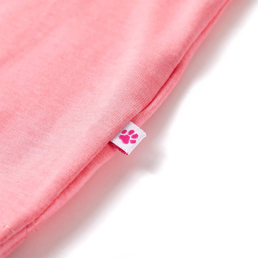 Kindershirt 116 fluorescerend felroze Roze