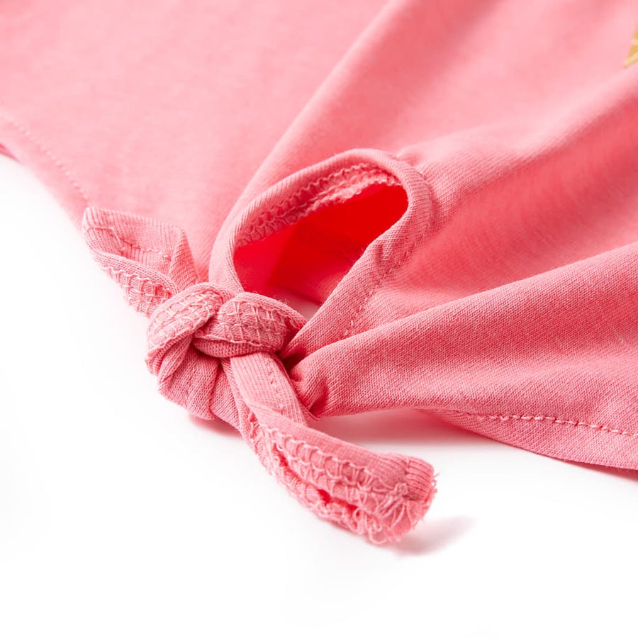 Kindershirt 116 fluorescerend felroze Roze