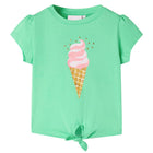Kindershirt 116 lichtgroen katoen
