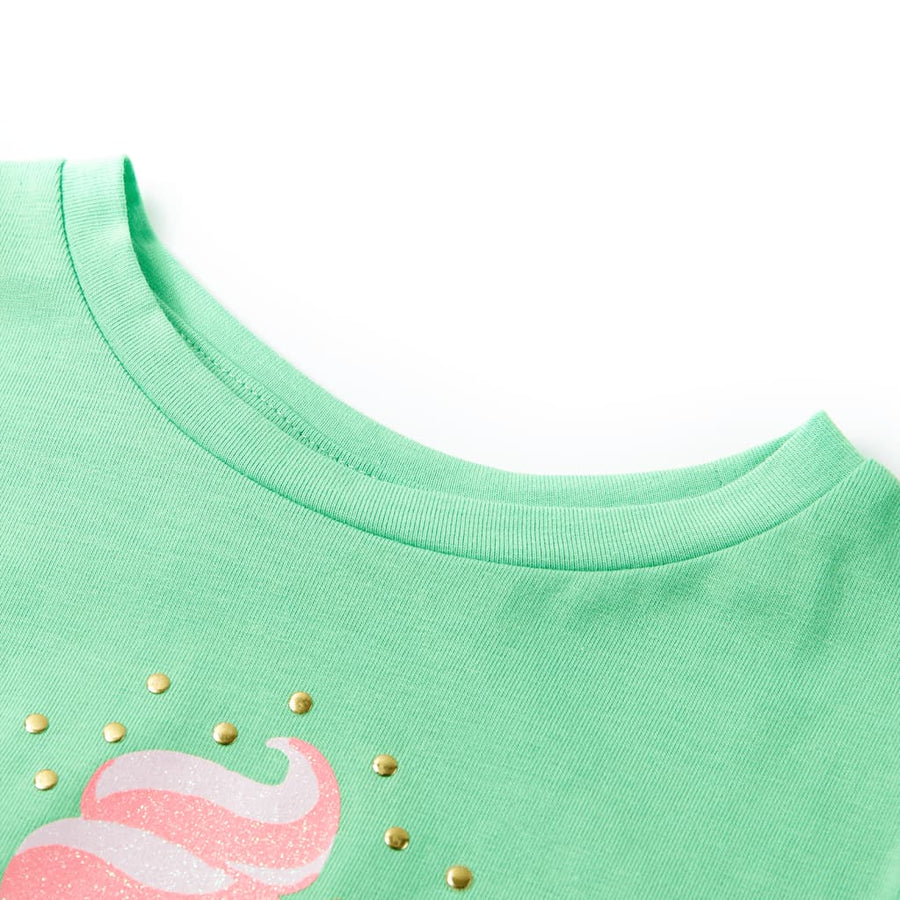 Kindershirt 128 lichtgroen Groen 128