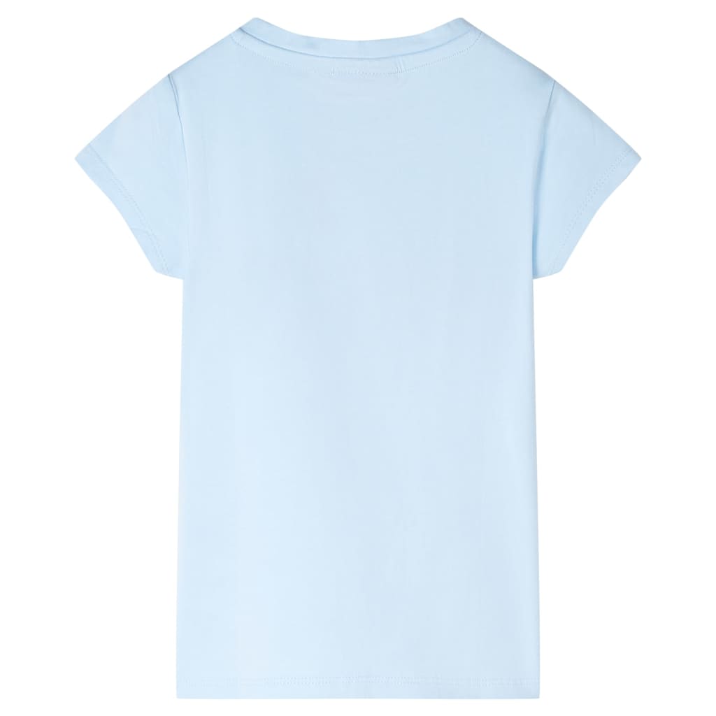 Kindershirt 128 zachtblauw Blauw