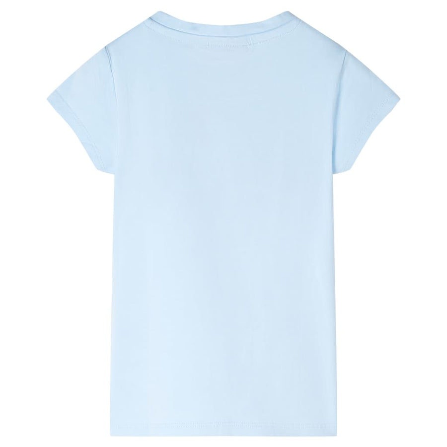 Kindershirt 128 zachtblauw Blauw