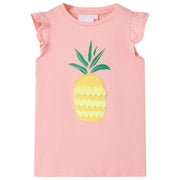 Kindertopje 116 roze mouwloos