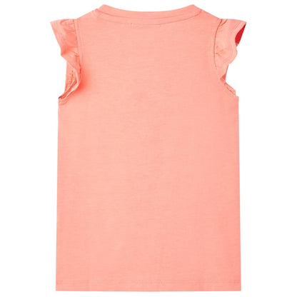 Kindershirt 116 neonkoraal Koraal