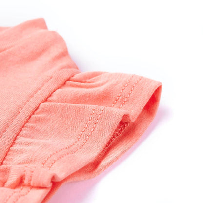 Kindershirt 116 neonkoraal Koraal