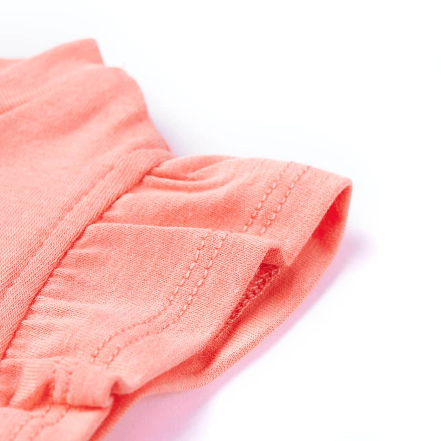 Kindershirt 116 neonkoraal Koraal