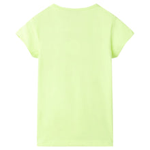 Kindershirt 116 fluorescerend geel Geel