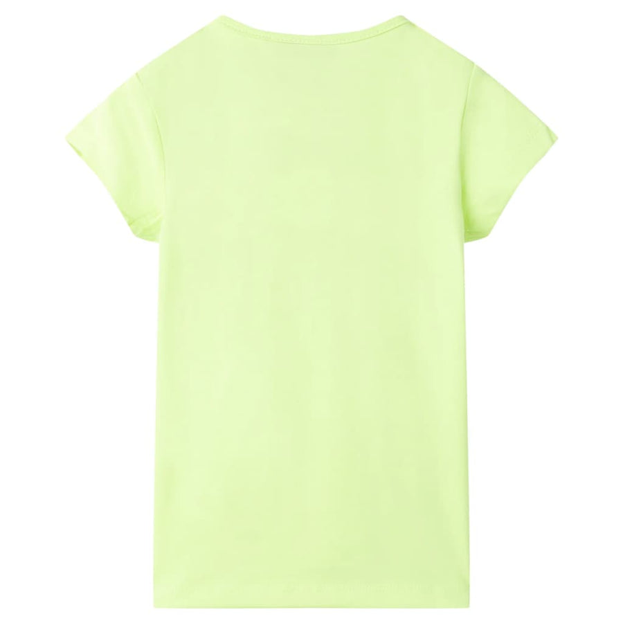 Kindershirt 116 fluorescerend geel Geel